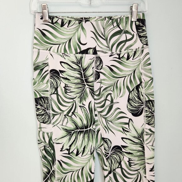 Cali‎ Active Leggings Yoga Running  Tropical Palm Floral Sz S EUC - Picture 4 of 13